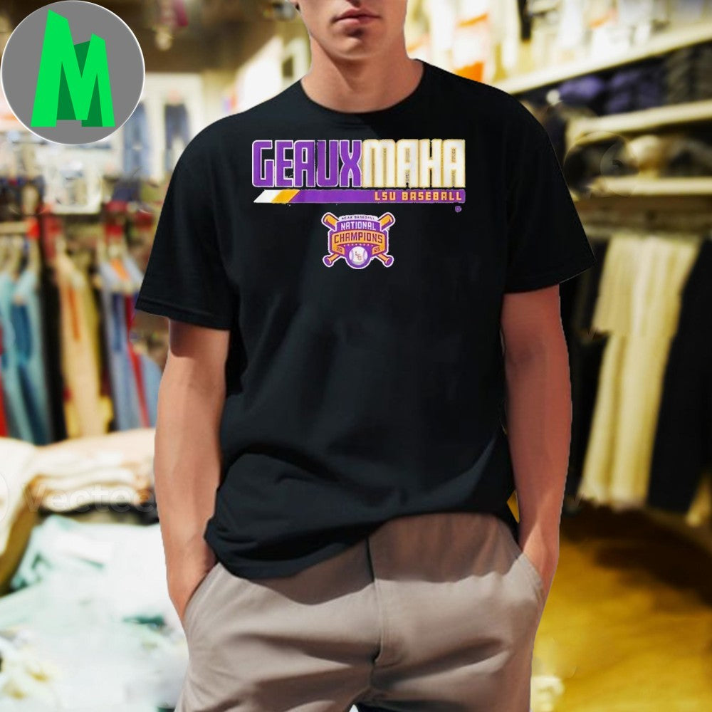 Tigers Baseball Geauxmaha 2025 National Champions - Adult & Kids T-Shirts, Sweatshirts & Hoodies apparel design preview 1