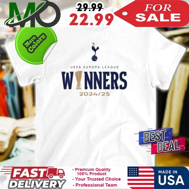 Tottenham Hotspur FC Europa League 2025 Winners - Adult & Kids T-Shirts, Sweatshirts & Hoodies apparel design preview 1