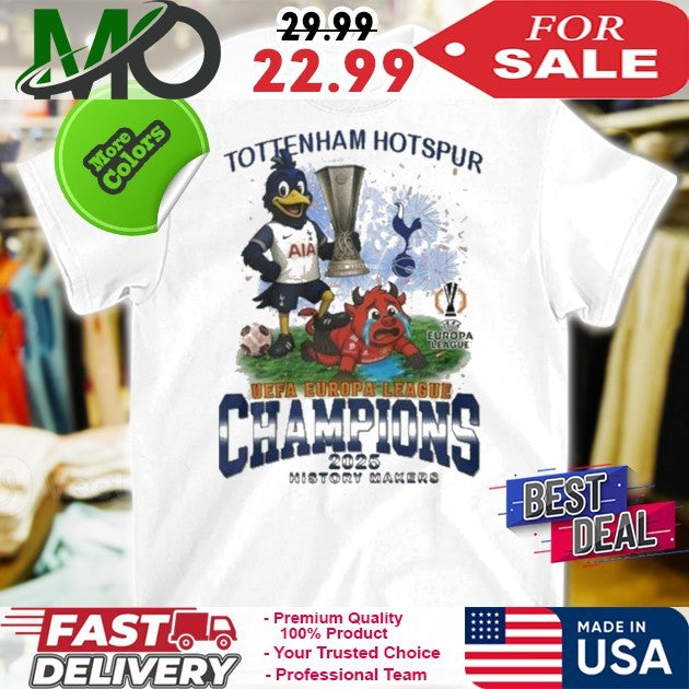 Tottenham Hotspur UEFA Europa League Champions 2025 - Adult & Kids T-Shirts, Sweatshirts & Hoodies apparel design preview 1