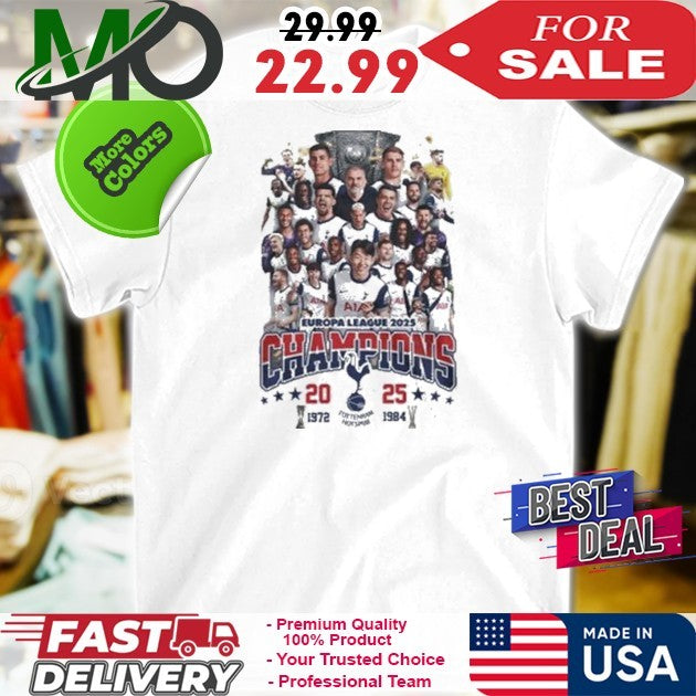 Tottenham Kings of Europe 2025 Europa League Winners - Adult & Kids T-Shirts, Sweatshirts & Hoodies apparel design preview 1