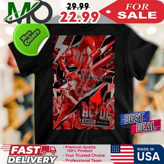 Tour 2025 ACDC Band Raymond James Stadium Tampa, FL - Adult & Kids T-Shirts, Sweatshirts & Hoodies apparel design preview 1