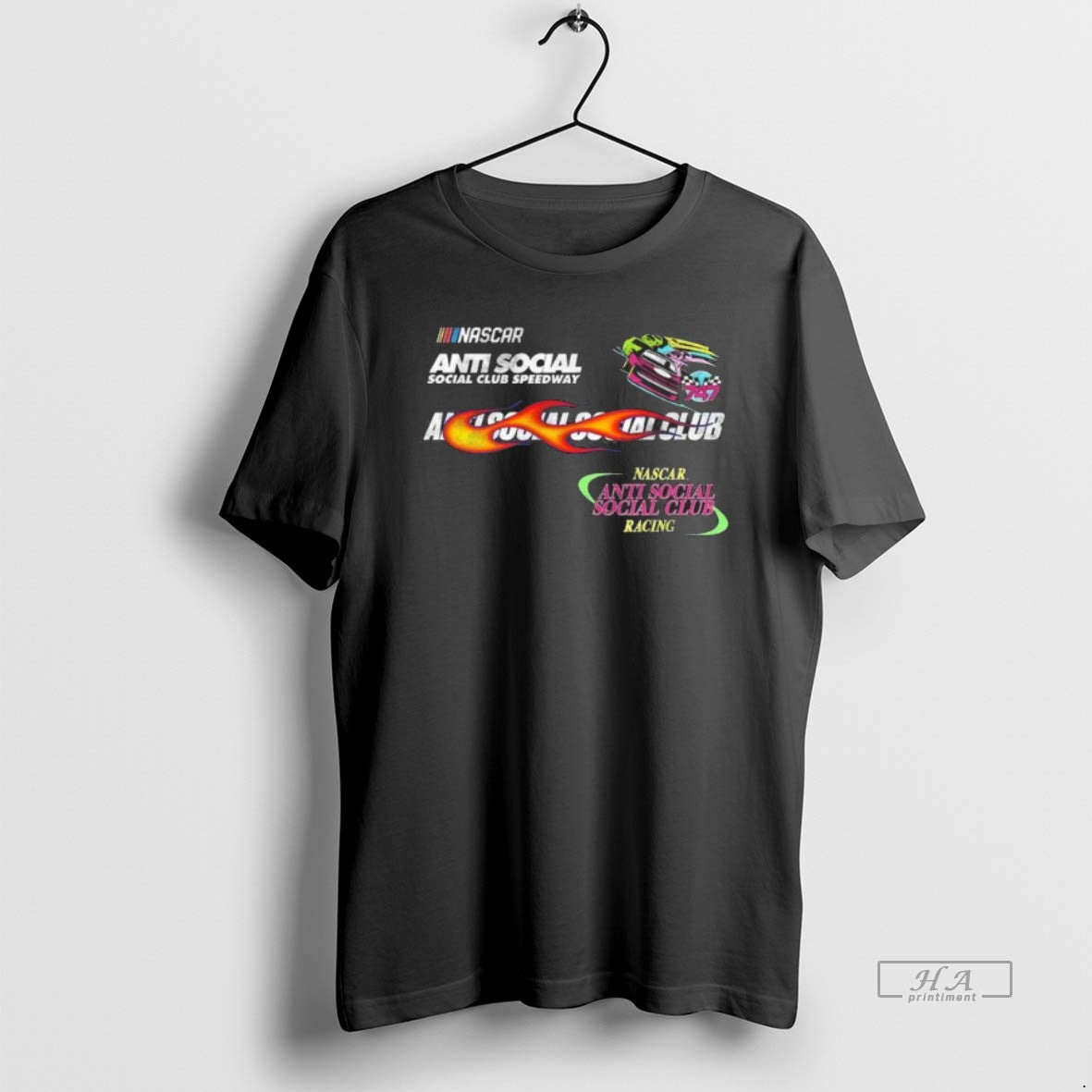 Official Trendy Anti Social Club X Nascar Black - Adult & Kids T-Shirts, Sweatshirts & Hoodies apparel design preview 1
