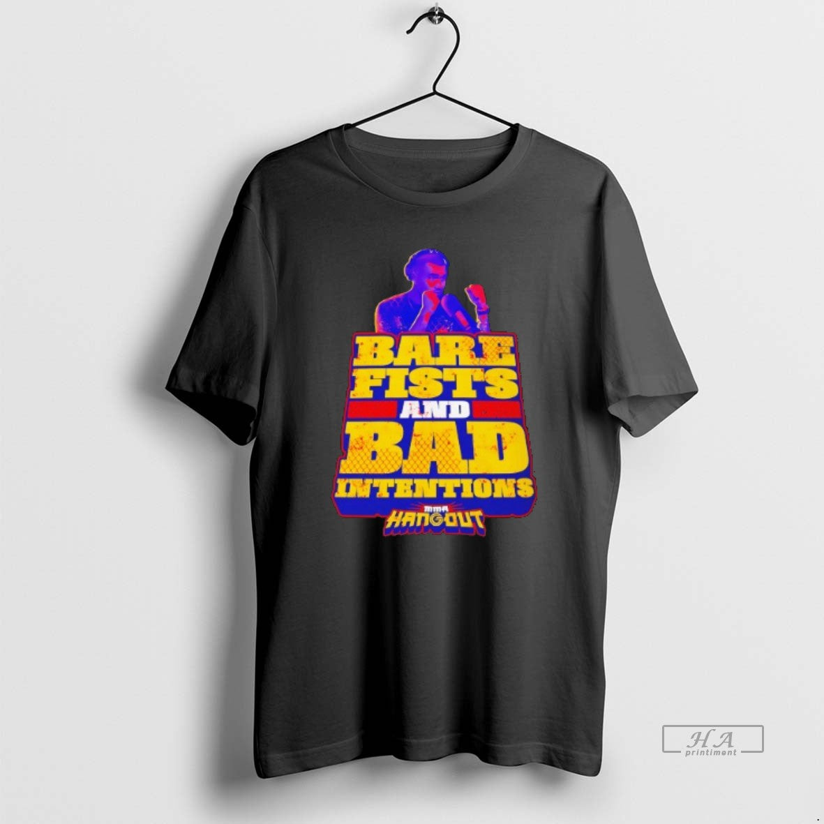 Official Trendy Bare Fists And Bad Intentions Mma - Adult & Kids T-Shirts, Sweatshirts & Hoodies apparel design preview 1