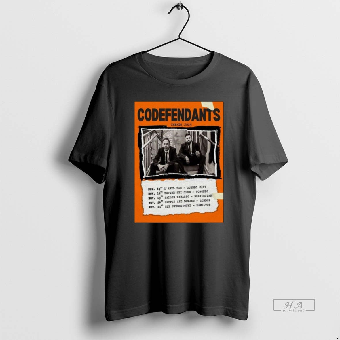 Official Trendy Codefendants Canada Tour 2025 - Adult & Kids T-Shirts, Sweatshirts & Hoodies apparel design preview 1
