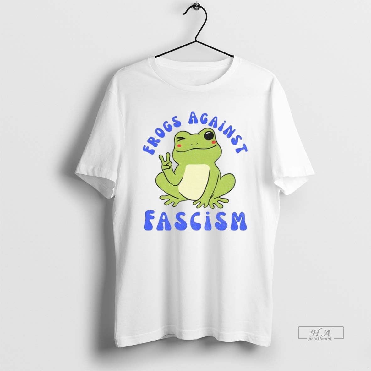 Official Trendy Cute Frog Against Fascism Meme - Adult & Kids T-Shirts, Sweatshirts & Hoodies apparel design preview 1