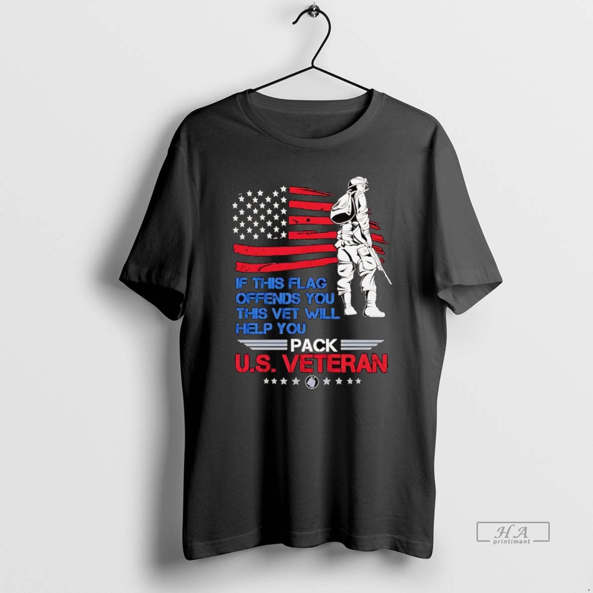 Official Trendy If This Flag Offends You Vet Will - Adult & Kids T-Shirts, Sweatshirts & Hoodies apparel design preview 1