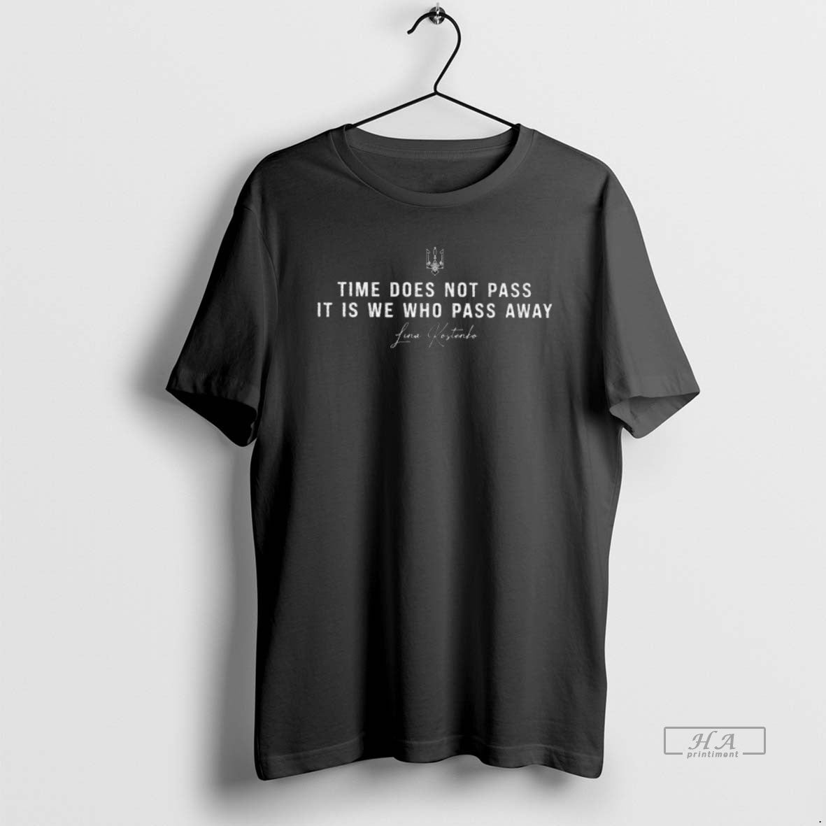 Official Trendy Lina Kostenko Time Does Not Pass It - Adult & Kids T-Shirts, Sweatshirts & Hoodies apparel design preview 1