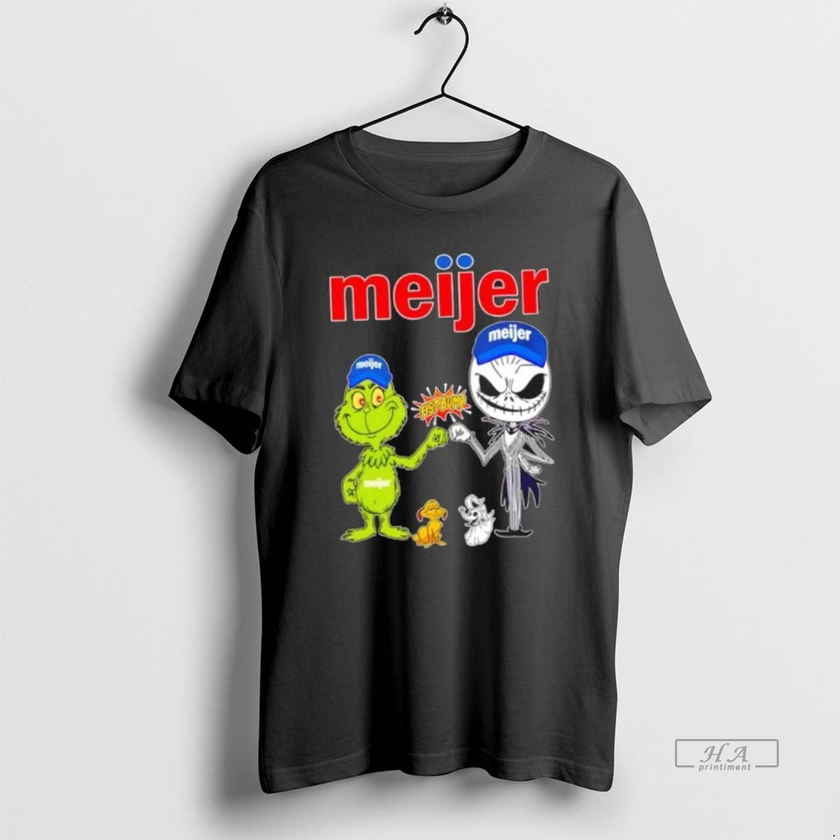 Official Trendy Meijer X Grinch And Jack Skellington - Adult & Kids T-Shirts, Sweatshirts & Hoodies apparel design preview 1