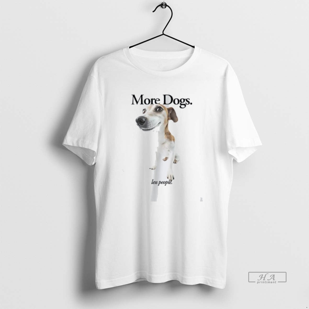 Official Trendy More Dogs Less People - Adult & Kids T-Shirts, Sweatshirts & Hoodies apparel design preview 1