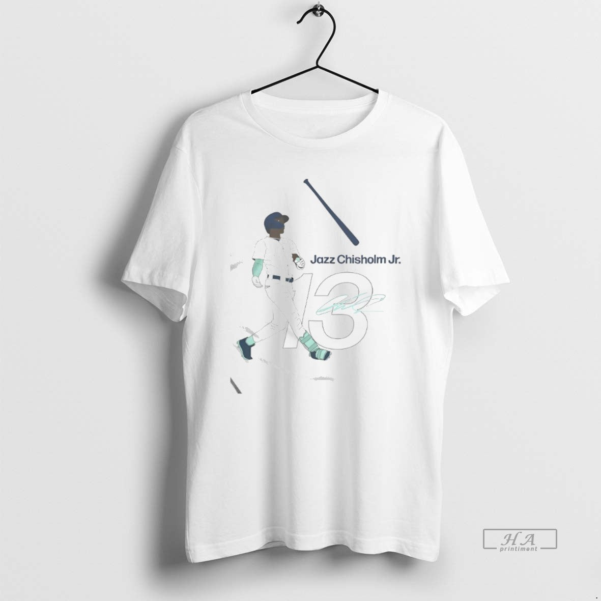 Official Trendy New York Yankees Jazz Chisholm Jr Bat - Adult & Kids T-Shirts, Sweatshirts & Hoodies apparel design preview 1