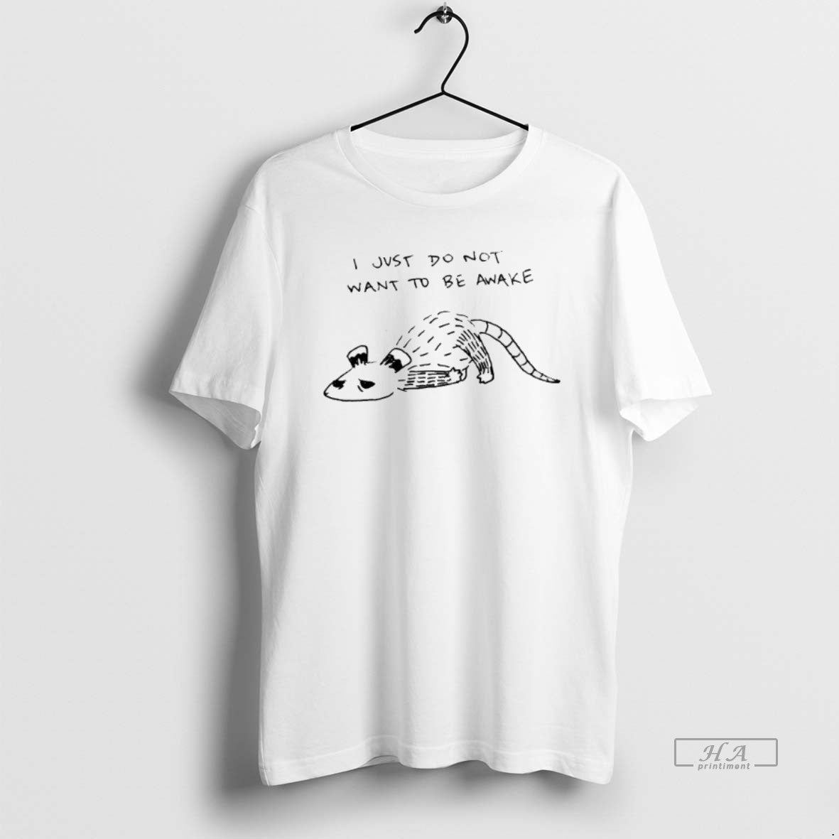 Official Trendy Opossum I Just Do Not Want To Be - Adult & Kids T-Shirts, Sweatshirts & Hoodies apparel design preview 1