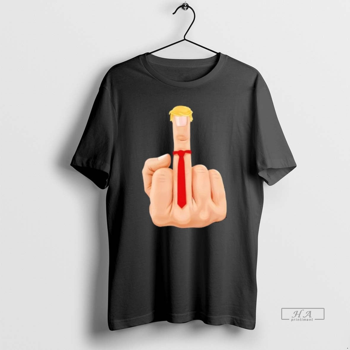 Official Trendy Political Middle Finger Trump Hair - Adult & Kids T-Shirts, Sweatshirts & Hoodies apparel design preview 1