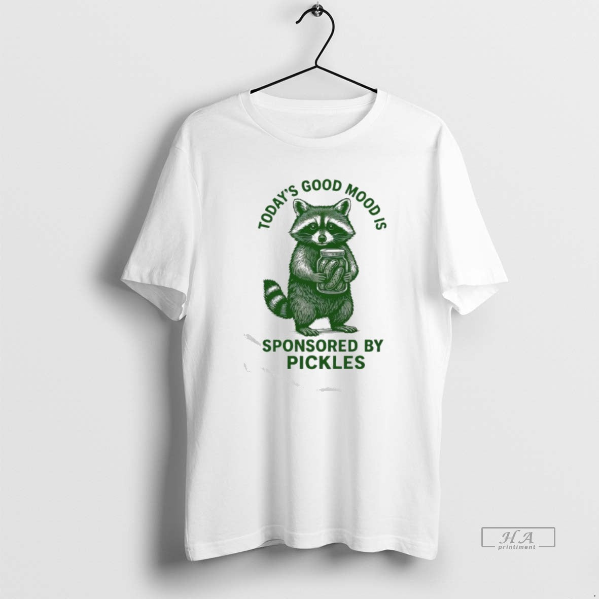 Official Trendy Raccoon Todays Good Mood Is Sponsored - Adult & Kids T-Shirts, Sweatshirts & Hoodies apparel design preview 1