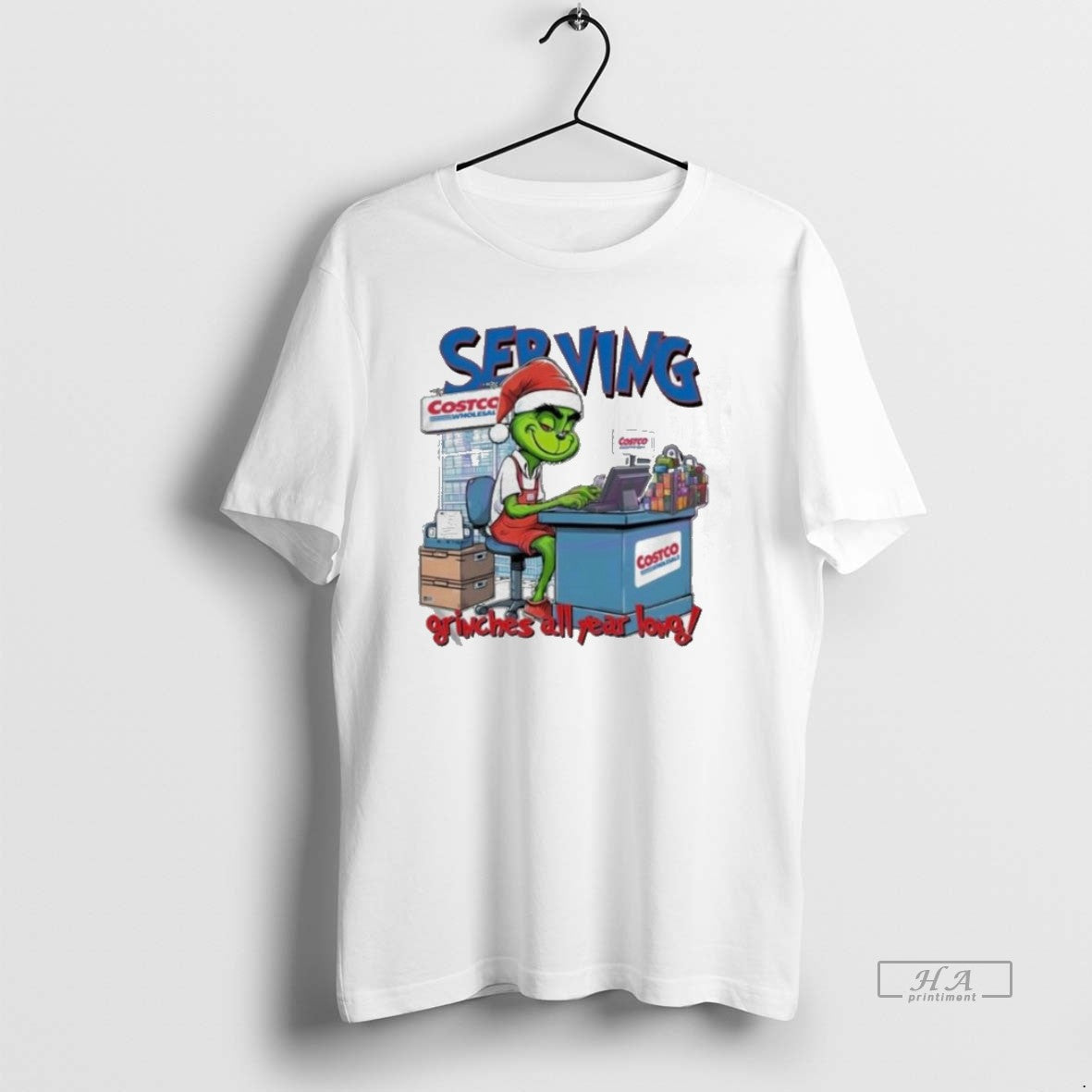 Official Trendy Serving Grinches All Year Long Costco - Adult & Kids T-Shirts, Sweatshirts & Hoodies apparel design preview 1