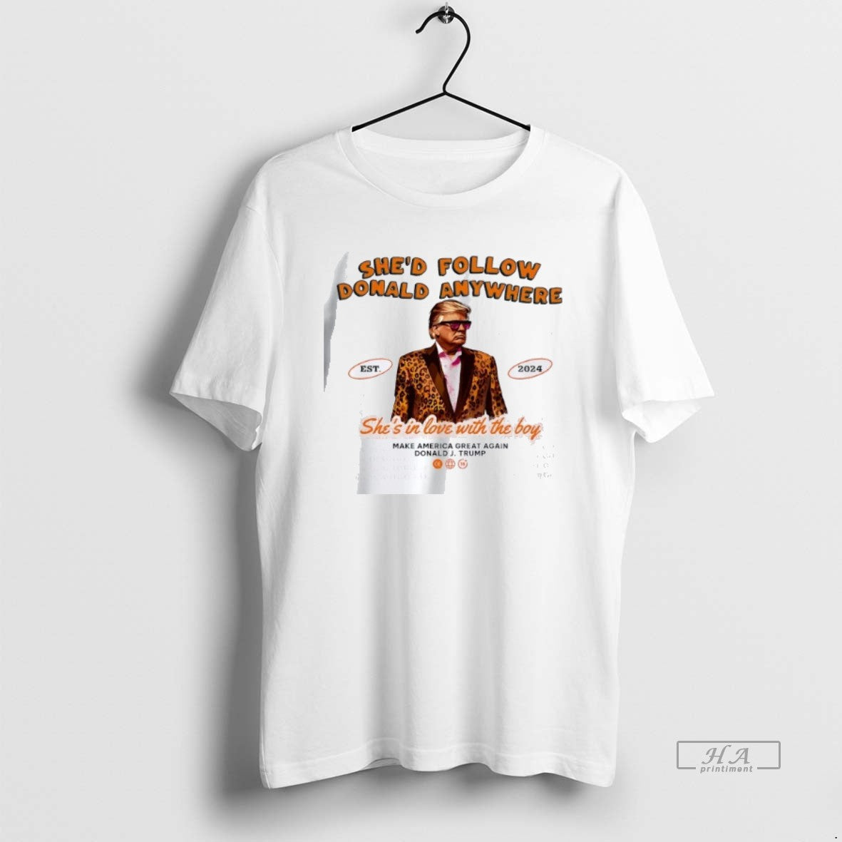 Official Trendy Shed Follow Donald Anywhere Shes In - Adult & Kids T-Shirts, Sweatshirts & Hoodies apparel design preview 1