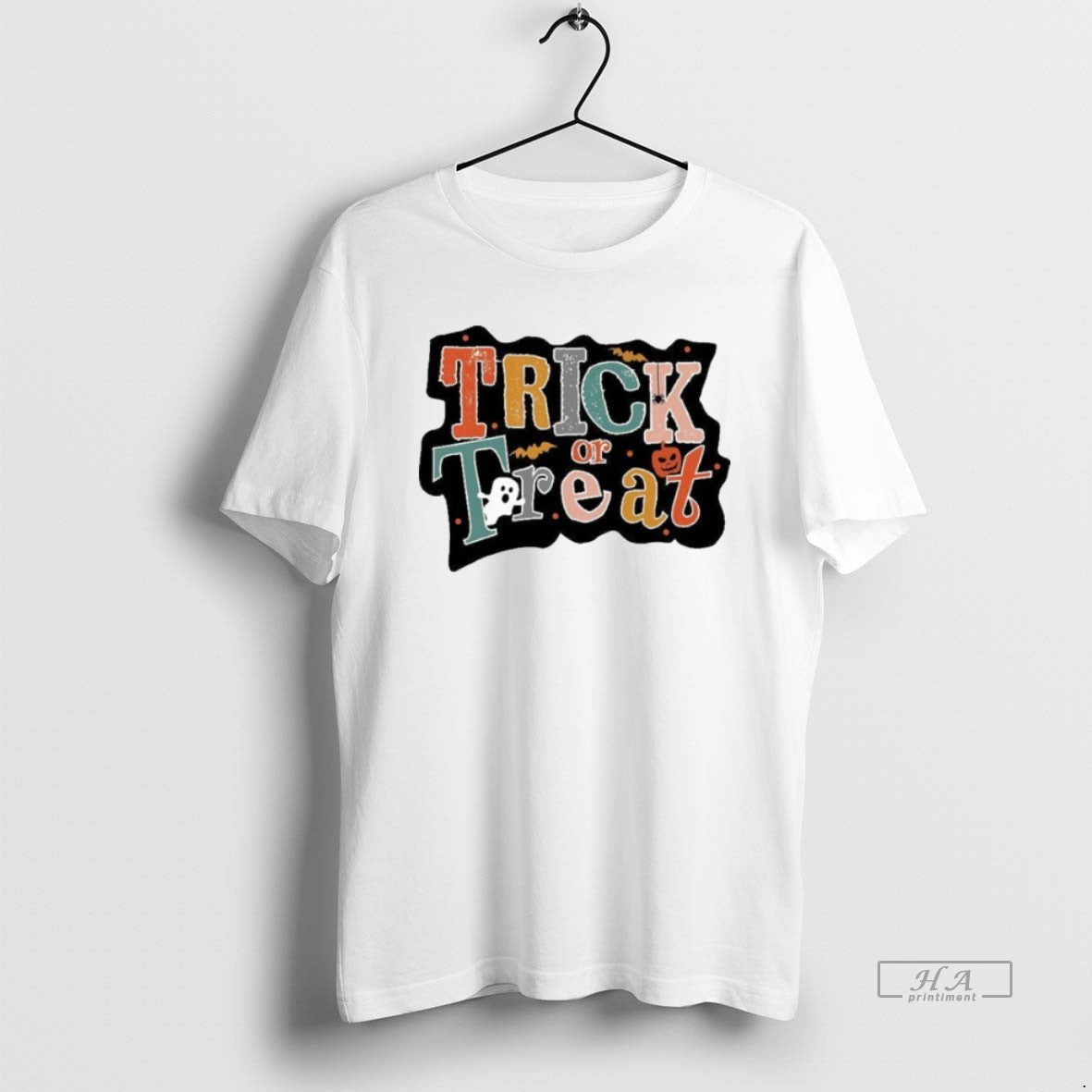Official Trendy Trick Or Treat Halloween Spooky - Adult & Kids T-Shirts, Sweatshirts & Hoodies apparel design preview 1