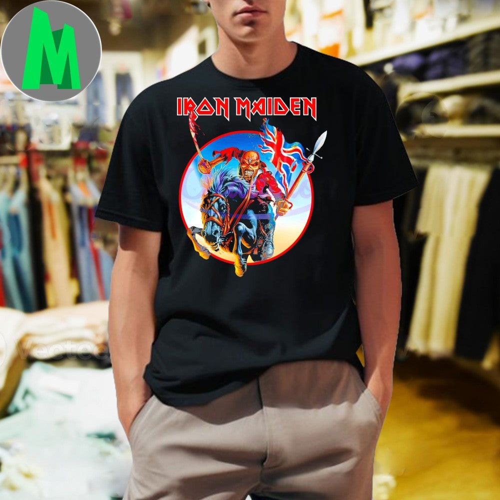 Trooper Warrior On Horse Iron Maiden Vintage Heavy - Adult & Kids T-Shirts, Sweatshirts & Hoodies apparel design preview 1