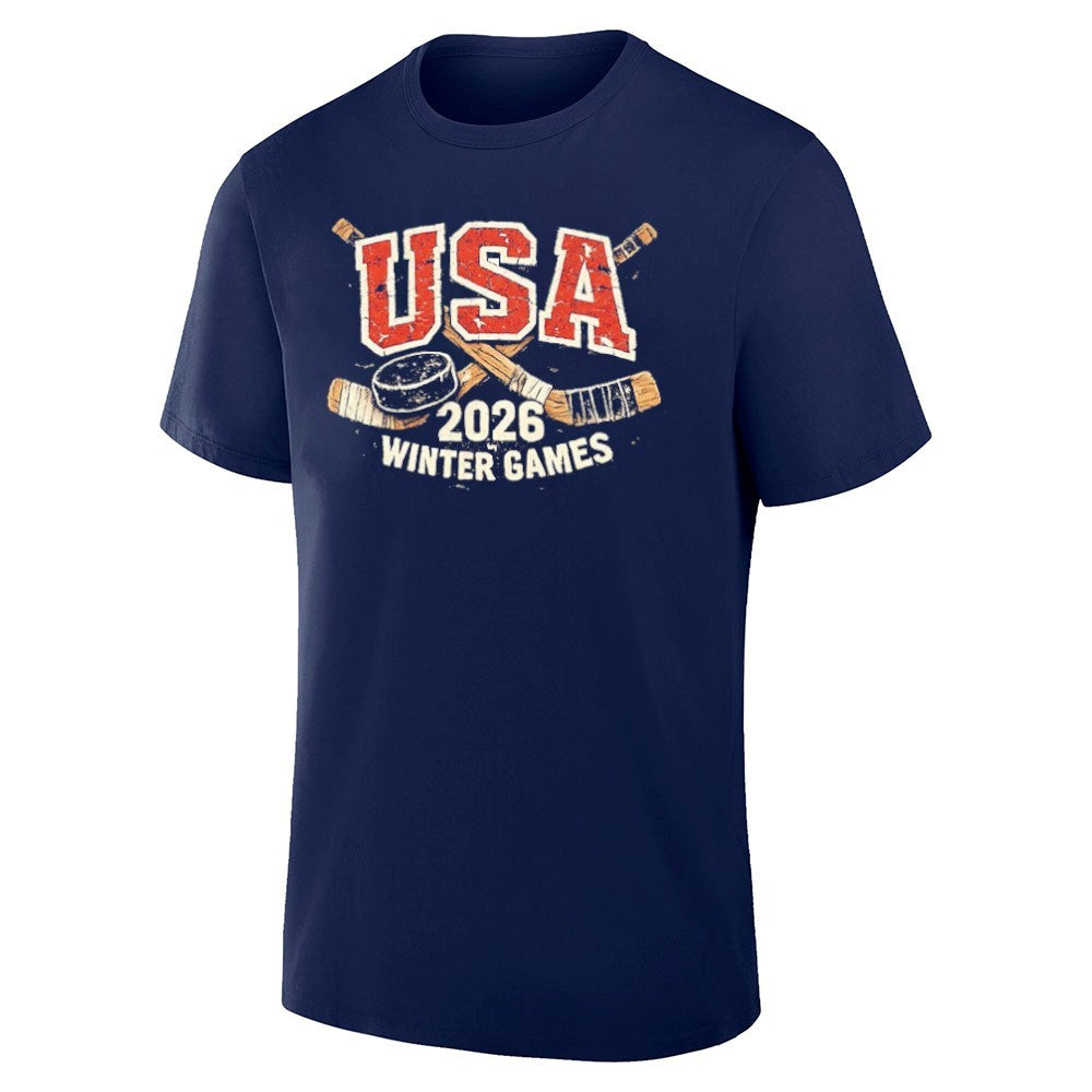 USA Hockey 2026 Winter Games - Adult & Kids T-Shirts, Sweatshirts & Hoodies apparel design preview 1