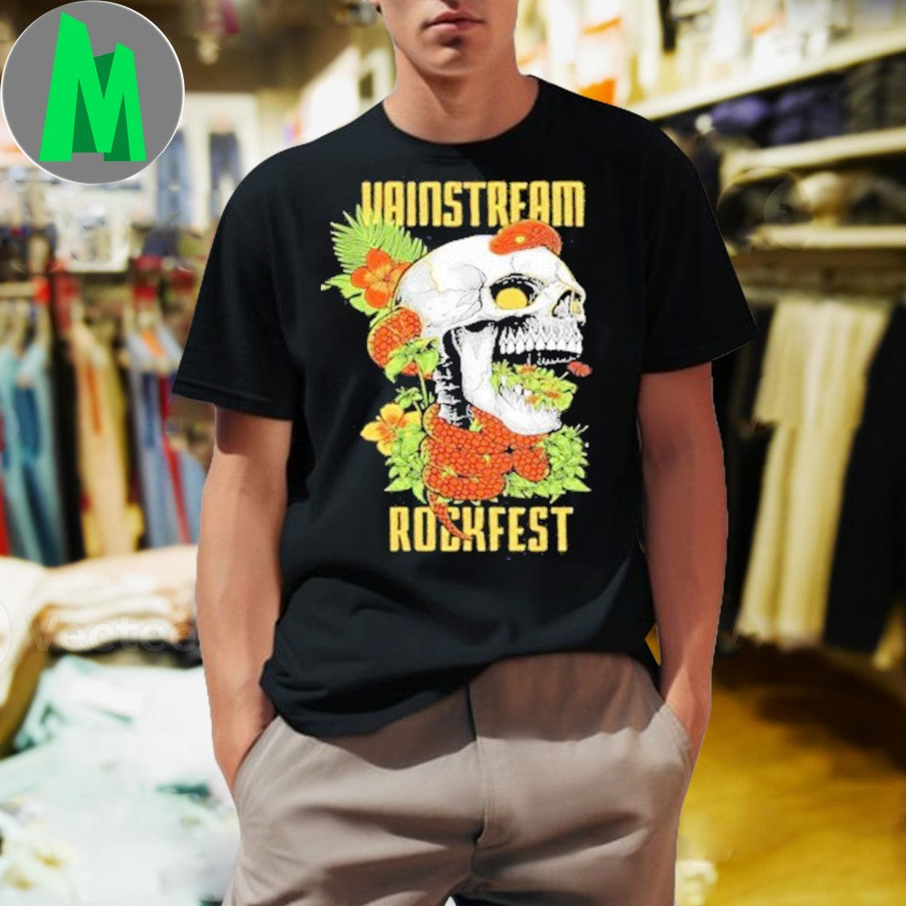 Vainstream Rockfest Tropical Skull Graphic - Adult & Kids T-Shirts, Sweatshirts & Hoodies apparel design preview 1