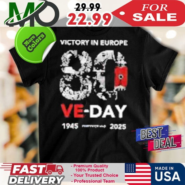 Victory In Europe VE Day 80th Anniversary 1945-2025 - Adult & Kids T-Shirts, Sweatshirts & Hoodies apparel design preview 1
