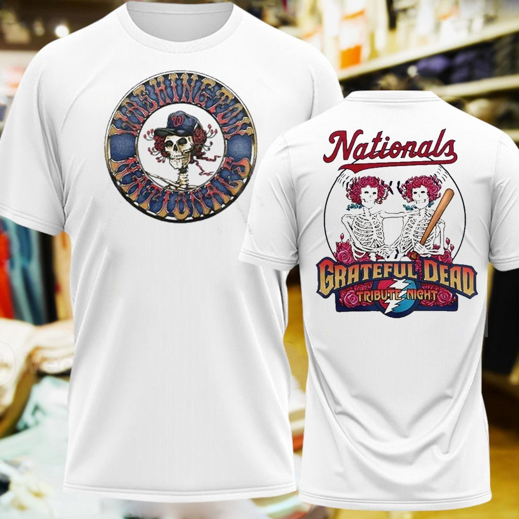 Washington Nationals Grateful Dead Night At Park Two - Adult & Kids T-Shirts, Sweatshirts & Hoodies apparel design preview 1