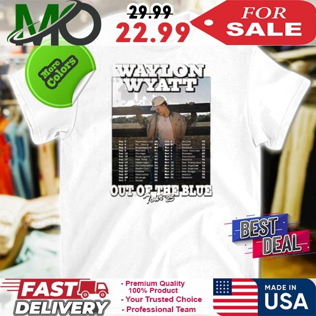 Waylon Wyatt Out Of The Blue Tour Dates 2025 - Adult & Kids T-Shirts, Sweatshirts & Hoodies apparel design preview 1