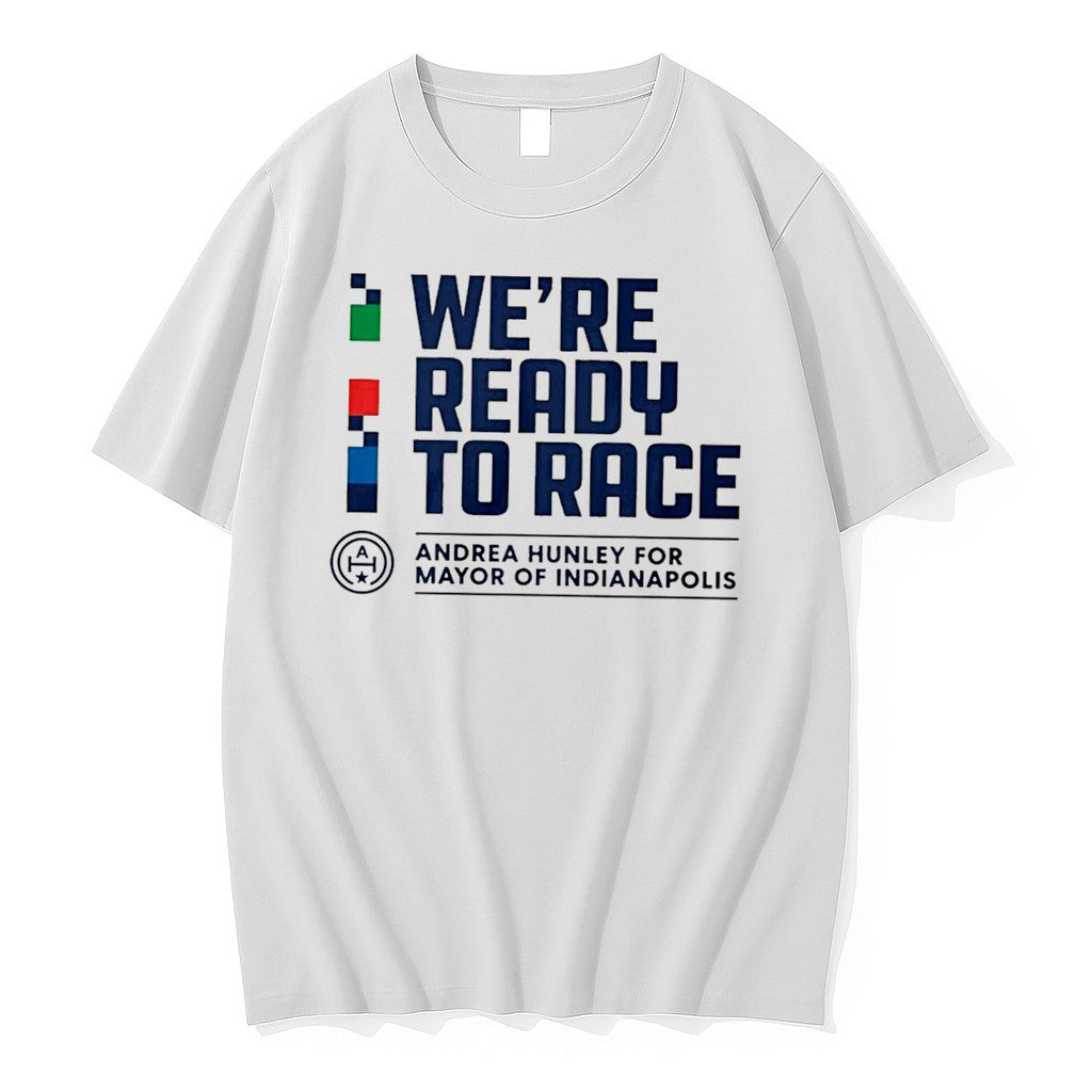 Official We Are Ready To Race Andrea Hunley - Adult & Kids T-Shirts, Sweatshirts & Hoodies apparel design preview 1