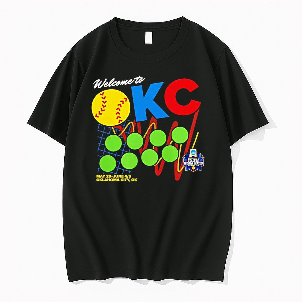 Official Welcome Yo Okc Ncaa Womens College World - Adult & Kids T-Shirts, Sweatshirts & Hoodies apparel design preview 1