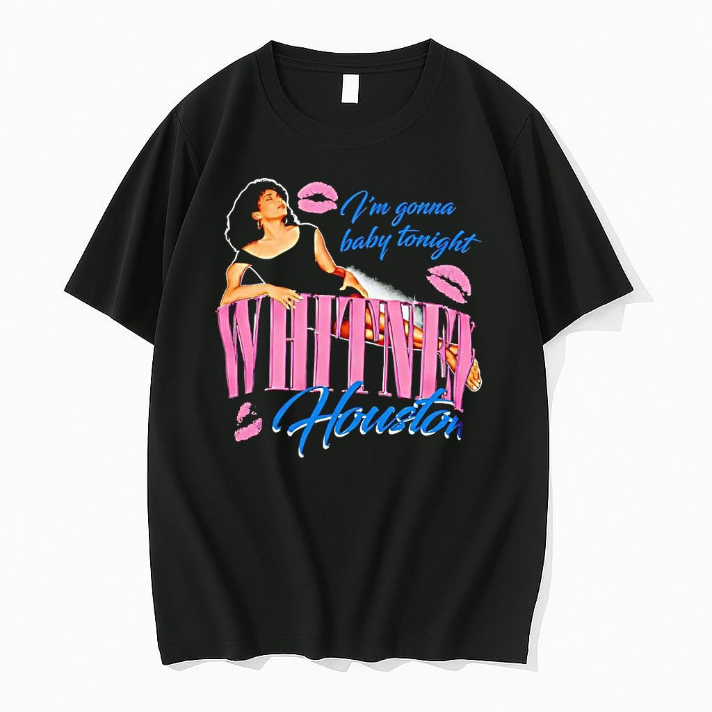Official Whitney Houston Im Gonna Baby Tonight Pink - Adult & Kids T-Shirts, Sweatshirts & Hoodies apparel design preview 1
