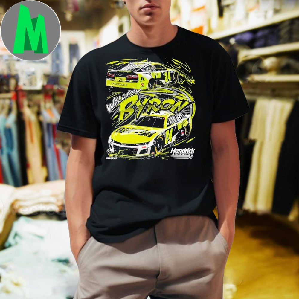 William Byron #24 2025 Hendrick Motorsports NASCAR - Adult & Kids T-Shirts, Sweatshirts & Hoodies apparel design preview 1