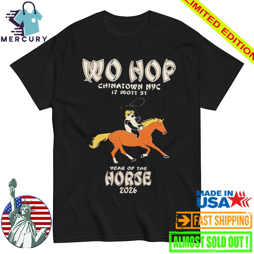 Wo Hop Chinatown NYC Year Of The Horse 2026 - Adult & Kids T-Shirts, Sweatshirts & Hoodies apparel design preview 1