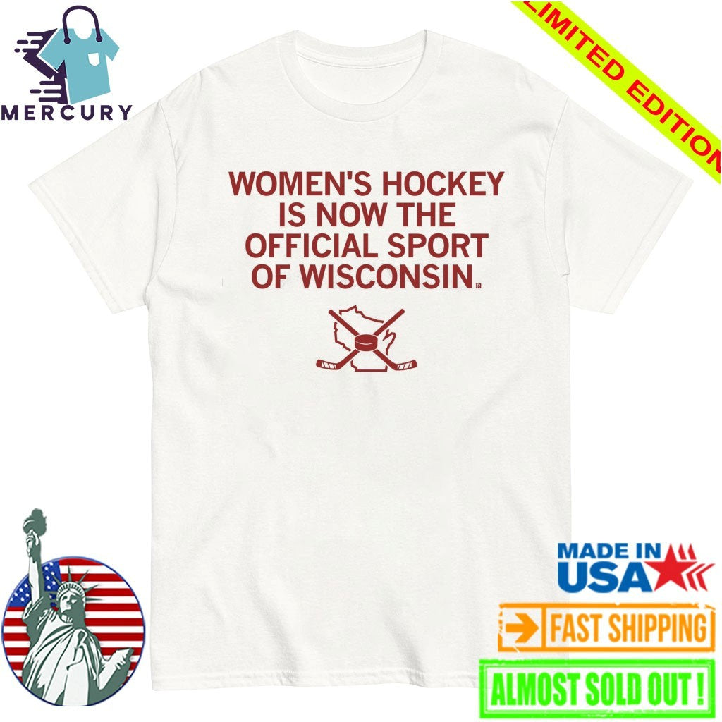 Women's Hockey Is Now The Official Sport Of Wisconsin - Adult & Kids T-Shirts, Sweatshirts & Hoodies apparel design preview 1
