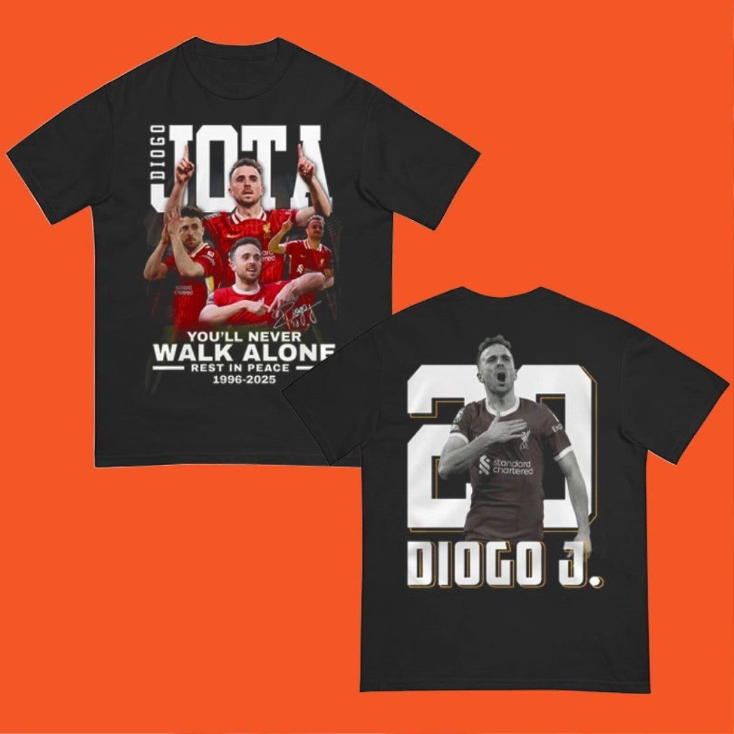 You'll Never Walk Alone Diogo Jota Two Sided - Adult & Kids T-Shirts, Sweatshirts & Hoodies apparel design preview 1