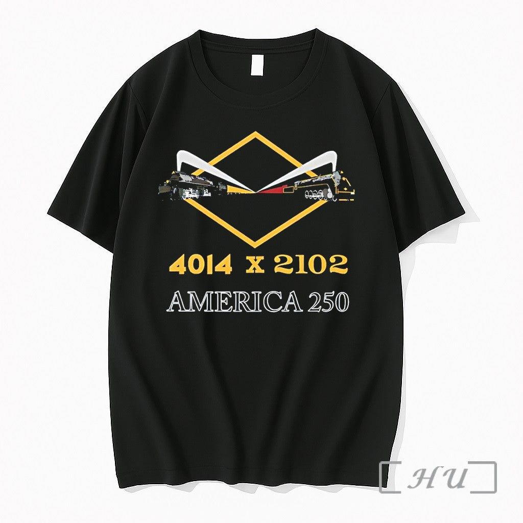 Officials 4014 Big Boy 2102 Steam Locomotive America - Adult & Kids T-Shirts, Sweatshirts & Hoodies apparel design preview 1