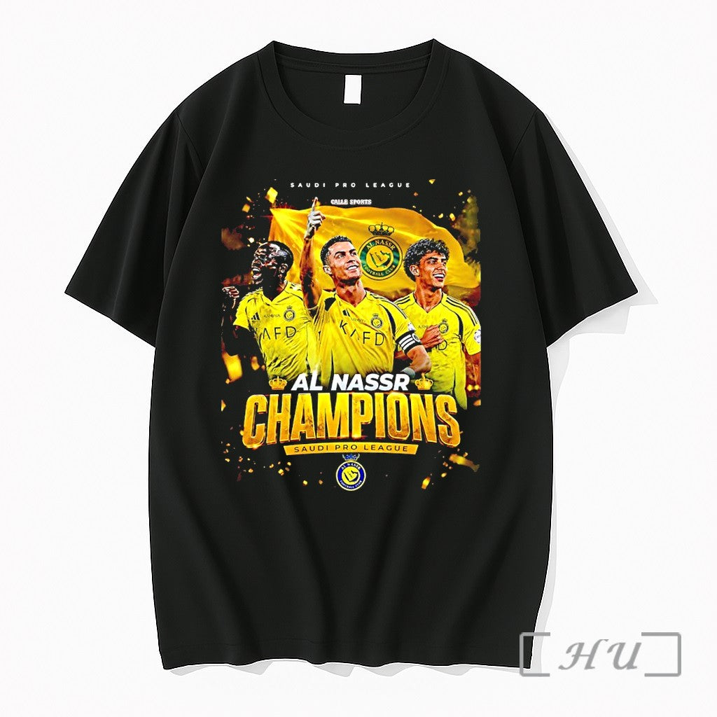 Officials Al Nassr Are The 2025 26 Saudi Pro League - Adult & Kids T-Shirts, Sweatshirts & Hoodies apparel design preview 1