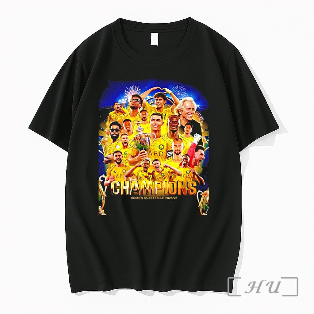Officials Al Nassr Win Saudi Pro League Champions - Adult & Kids T-Shirts, Sweatshirts & Hoodies apparel design preview 1