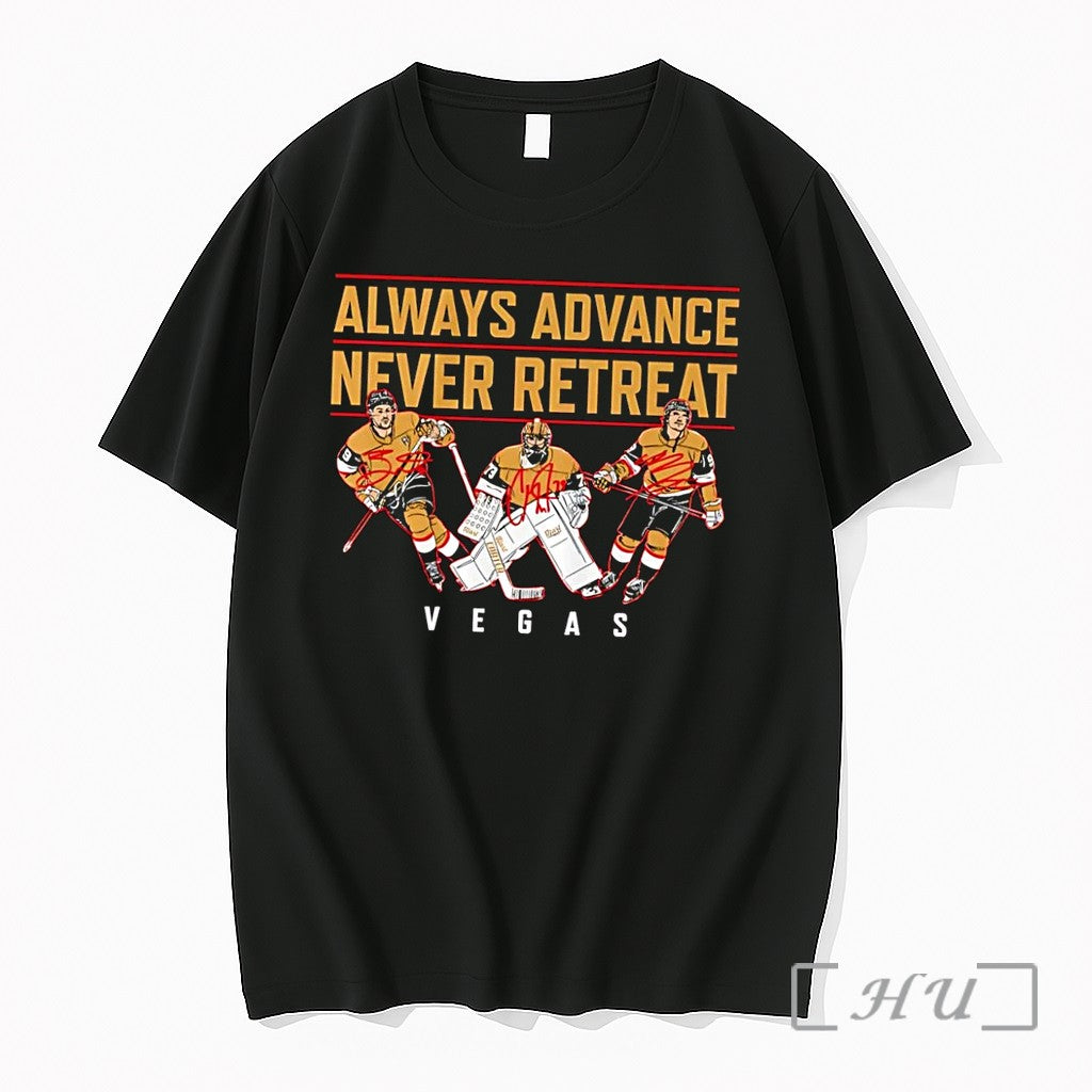 Officials Always Advance Never Retreat Vegas Golden - Adult & Kids T-Shirts, Sweatshirts & Hoodies apparel design preview 1