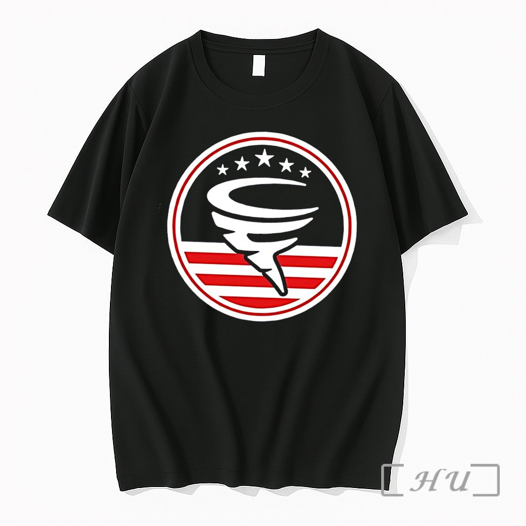 Officials American Flag Cyclone Stars Stripes Black - Adult & Kids T-Shirts, Sweatshirts & Hoodies apparel design preview 1