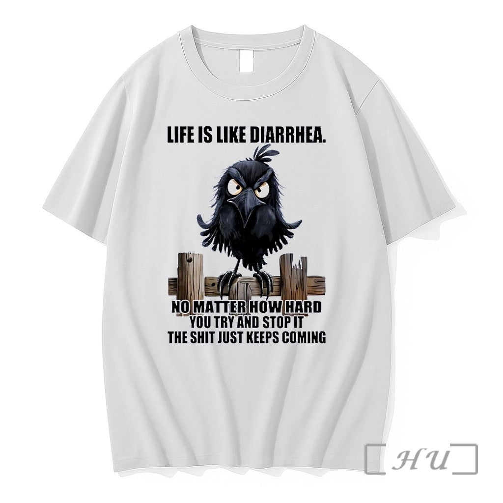 Officials Angry Bird Life Is Like Diarrhea Shit Keeps - Adult & Kids T-Shirts, Sweatshirts & Hoodies apparel design preview 1