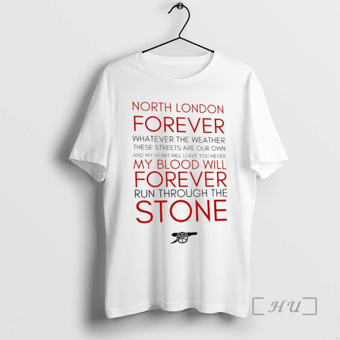 Officials Arsenal Fc North London Forever Lyrics - Adult & Kids T-Shirts, Sweatshirts & Hoodies apparel design preview 1