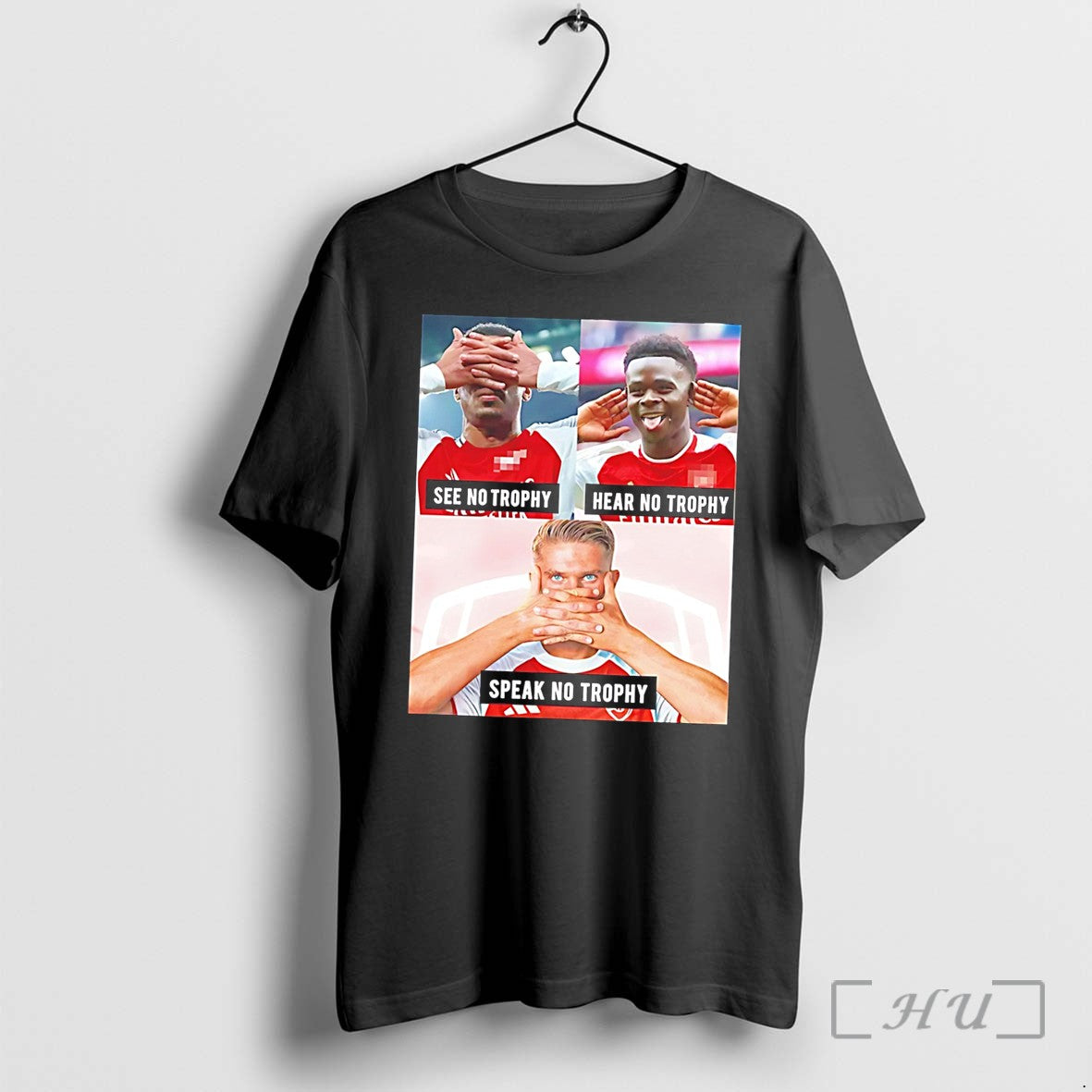 Officials Arsenal See No Trophy Hear Speak Premium - Adult & Kids T-Shirts, Sweatshirts & Hoodies apparel design preview 1