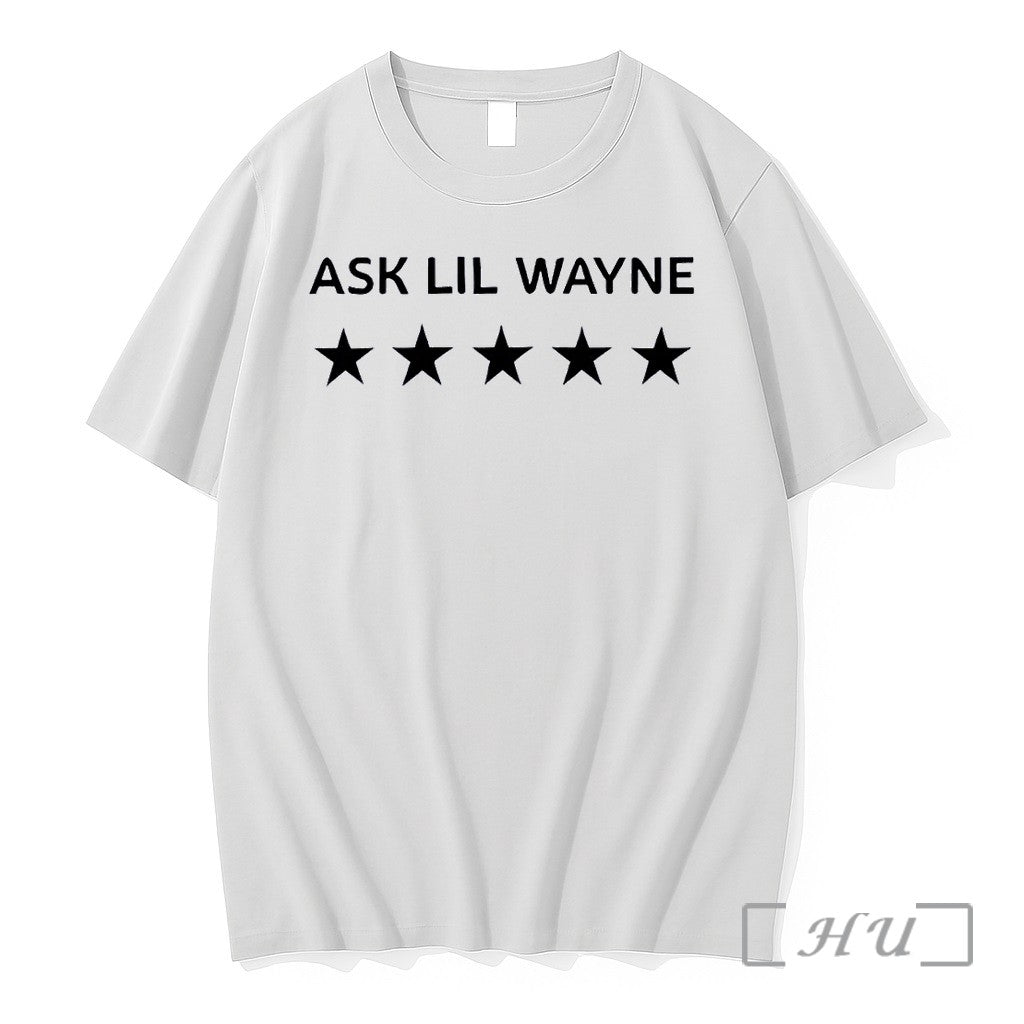 Officials Ask Lil Wayne Five Star White Premium - Adult & Kids T-Shirts, Sweatshirts & Hoodies apparel design preview 1
