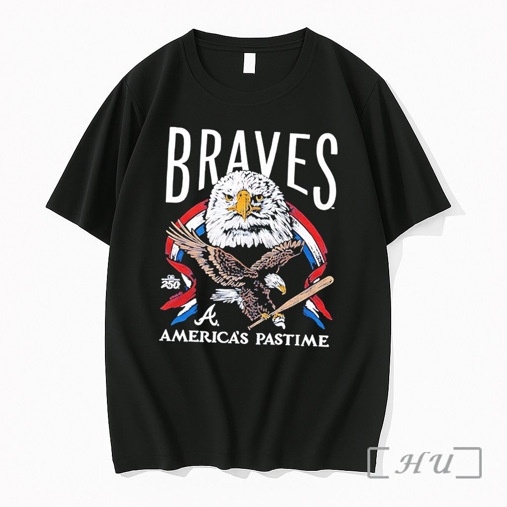 Officials Atlanta Braves Americas Pastime 250th Tri - Adult & Kids T-Shirts, Sweatshirts & Hoodies apparel design preview 1