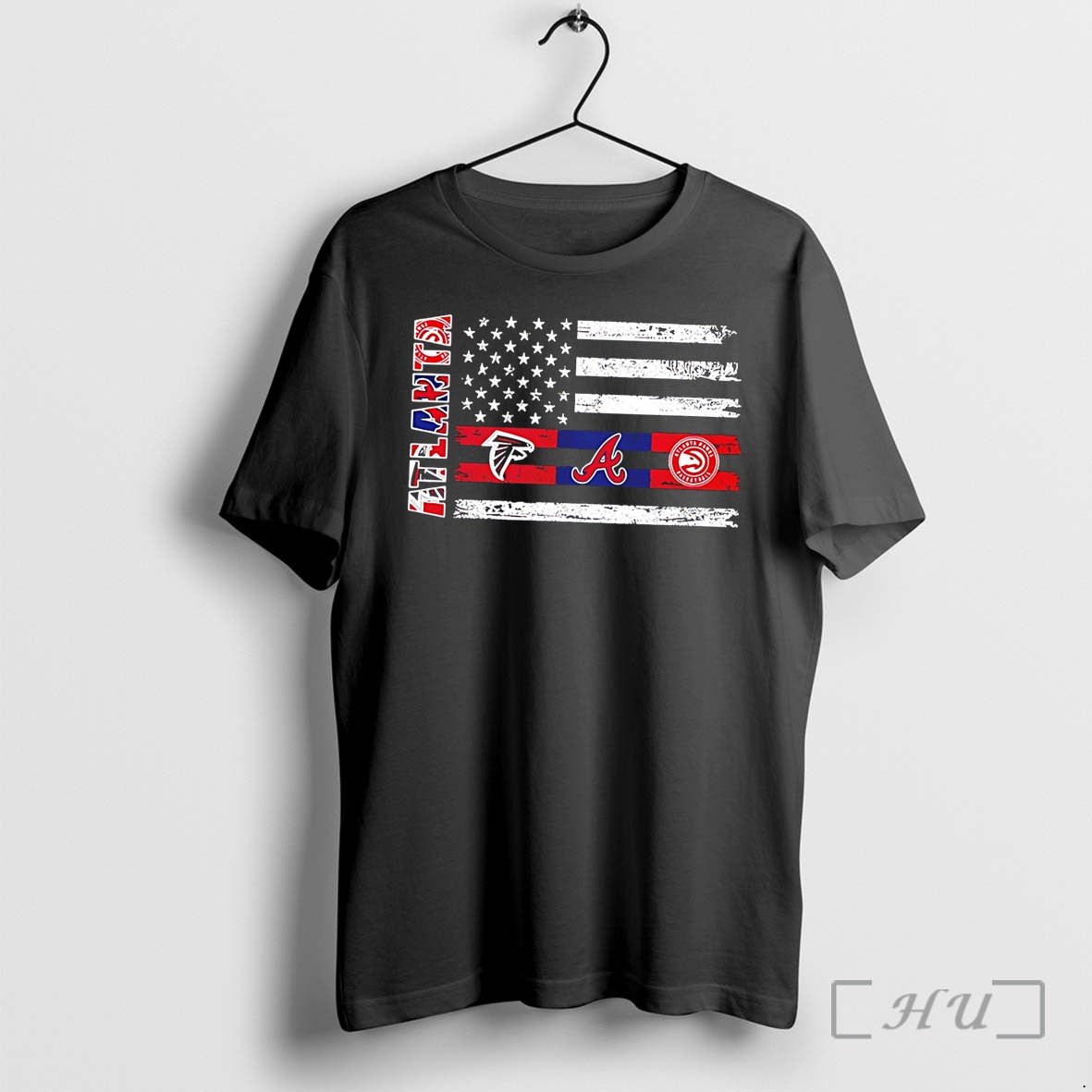 Officials Atlanta Sports Teams Logos Flag - Adult & Kids T-Shirts, Sweatshirts & Hoodies apparel design preview 1