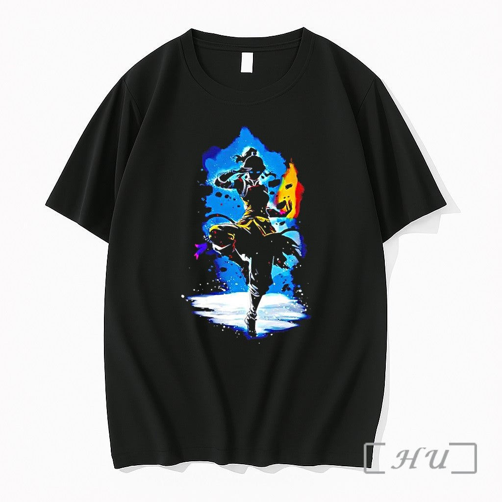Officials Avatar Korra Elemental Bender Silhouette - Adult & Kids T-Shirts, Sweatshirts & Hoodies apparel design preview 1