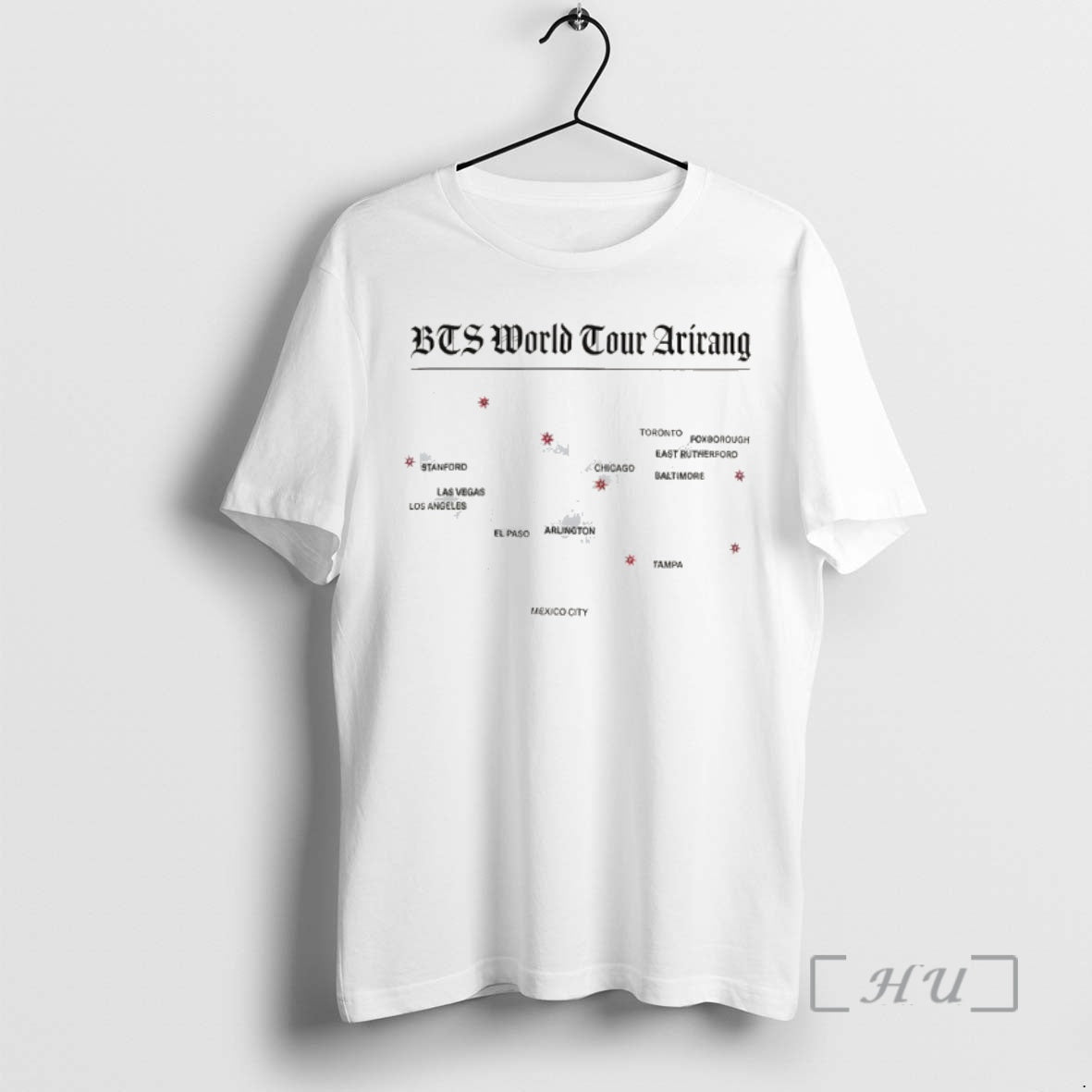 Officials Bts World Tour Arirang Map 2026 - Adult & Kids T-Shirts, Sweatshirts & Hoodies apparel design preview 1