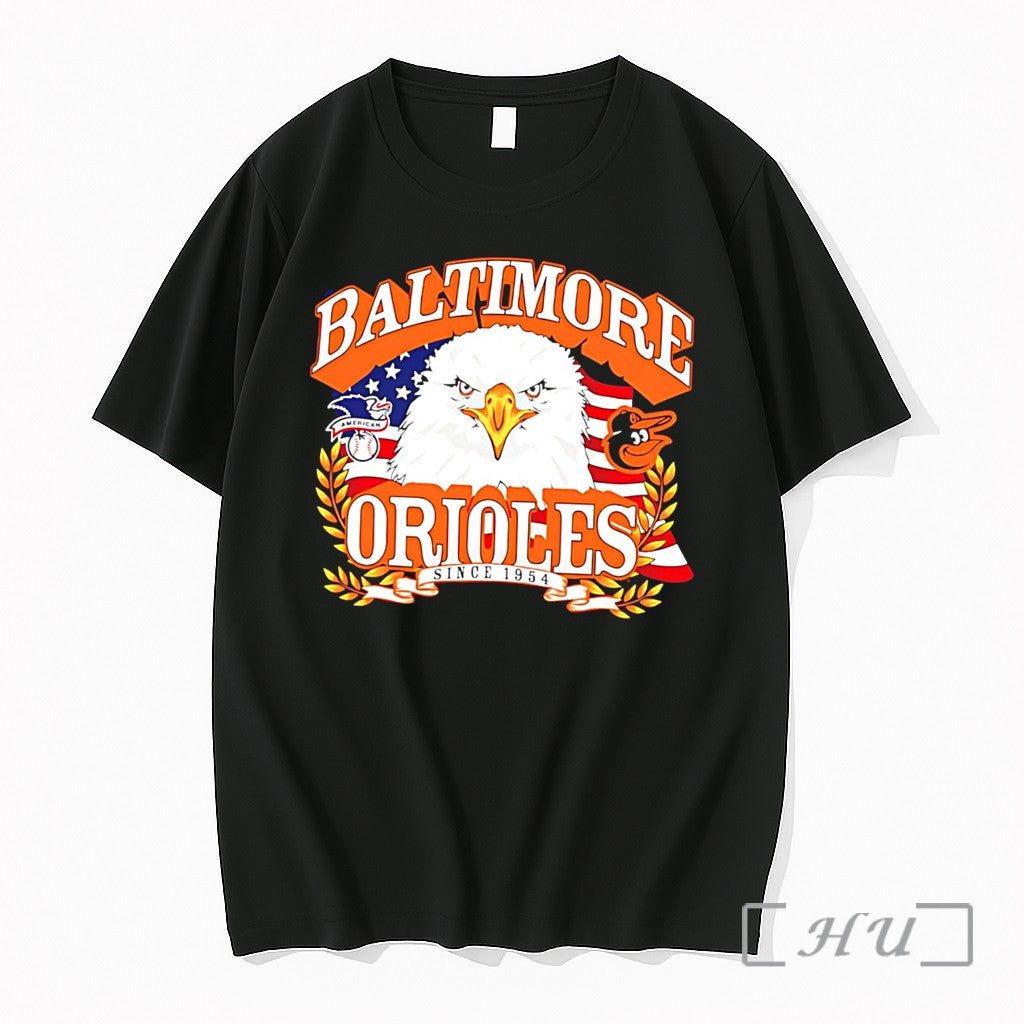 Officials Baltimore Orioles Americana Eagle - Adult & Kids T-Shirts, Sweatshirts & Hoodies apparel design preview 1