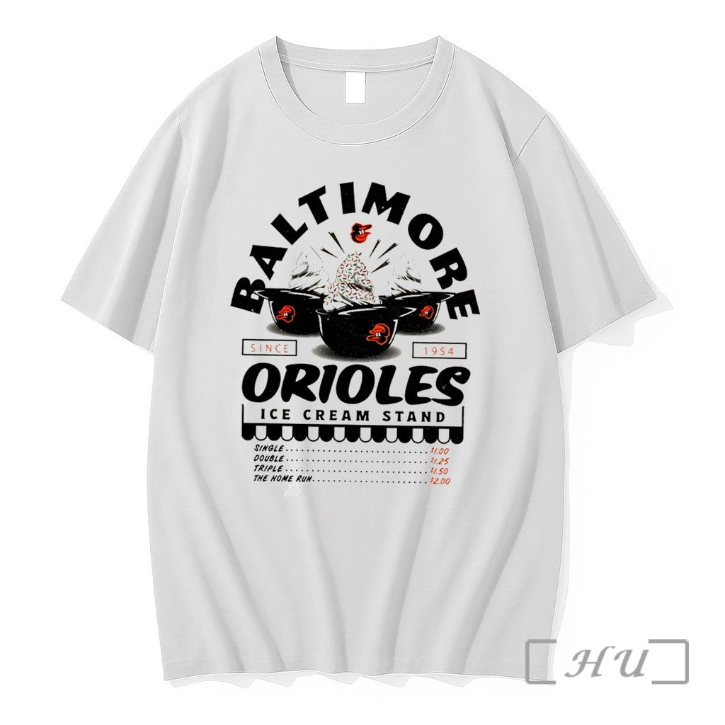 Officials Baltimore Orioles Ice Cream Stand - Adult & Kids T-Shirts, Sweatshirts & Hoodies apparel design preview 1
