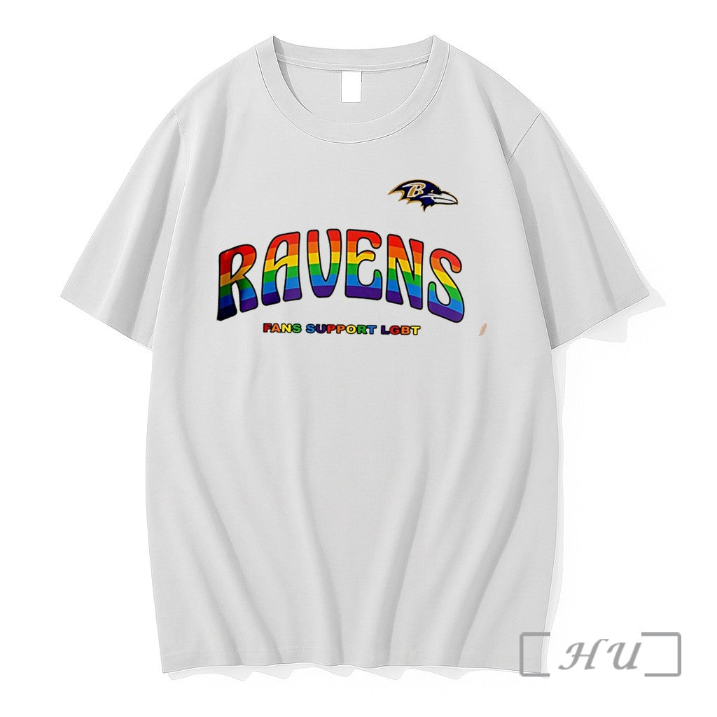 Officials Baltimore Ravens Fans Support Lgbt Pride - Adult & Kids T-Shirts, Sweatshirts & Hoodies apparel design preview 1