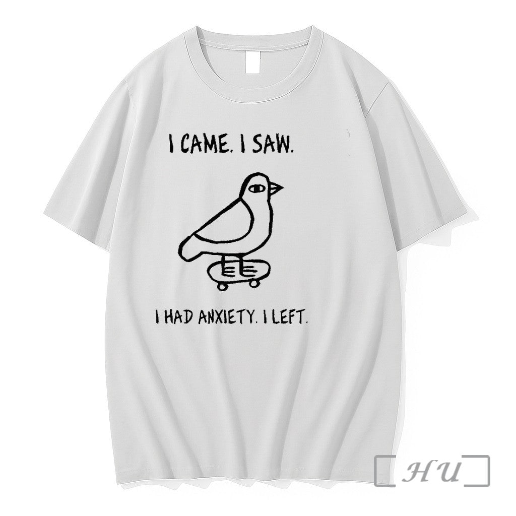 Officials Bird I Came Saw Had Anxiety Left Premium - Adult & Kids T-Shirts, Sweatshirts & Hoodies apparel design preview 1